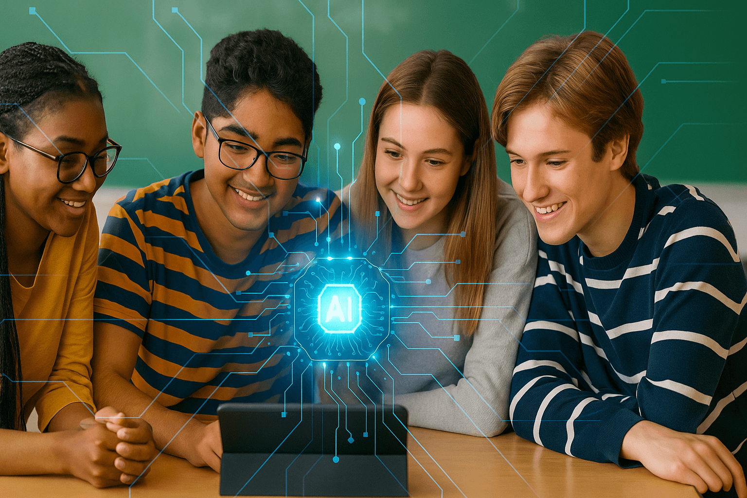 Students learning with AI using Swift Teach